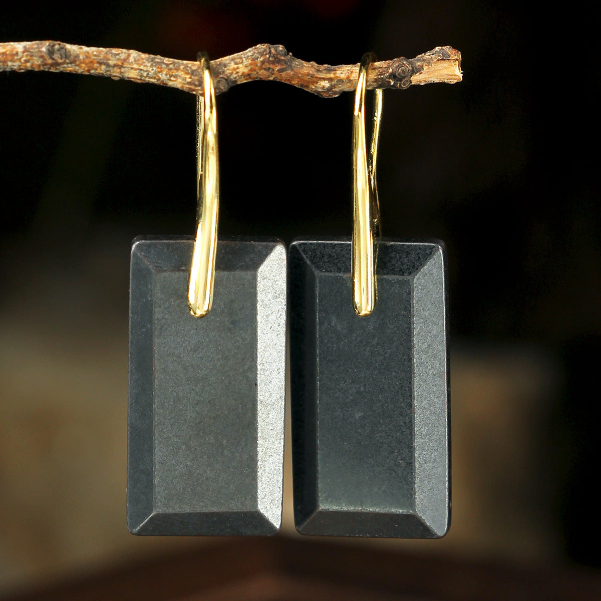 Square-cut Amethyst Earrings For Women