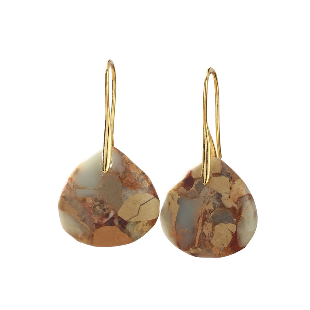 Women's Natural Stone Teardrop Earrings