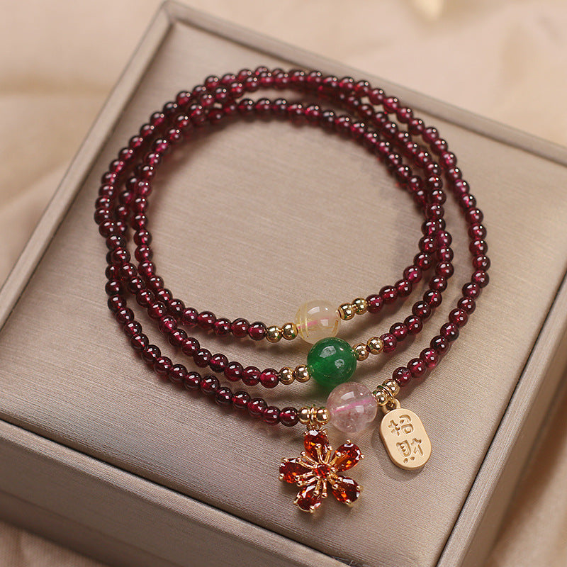 Natural Crystal Pomegranate Bracelet For Women