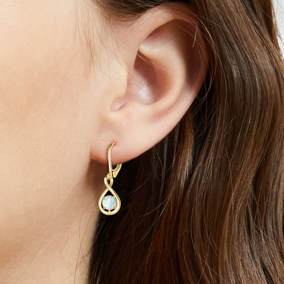 Eight-Character Auspicious Pearl Women's Elegant Earrings