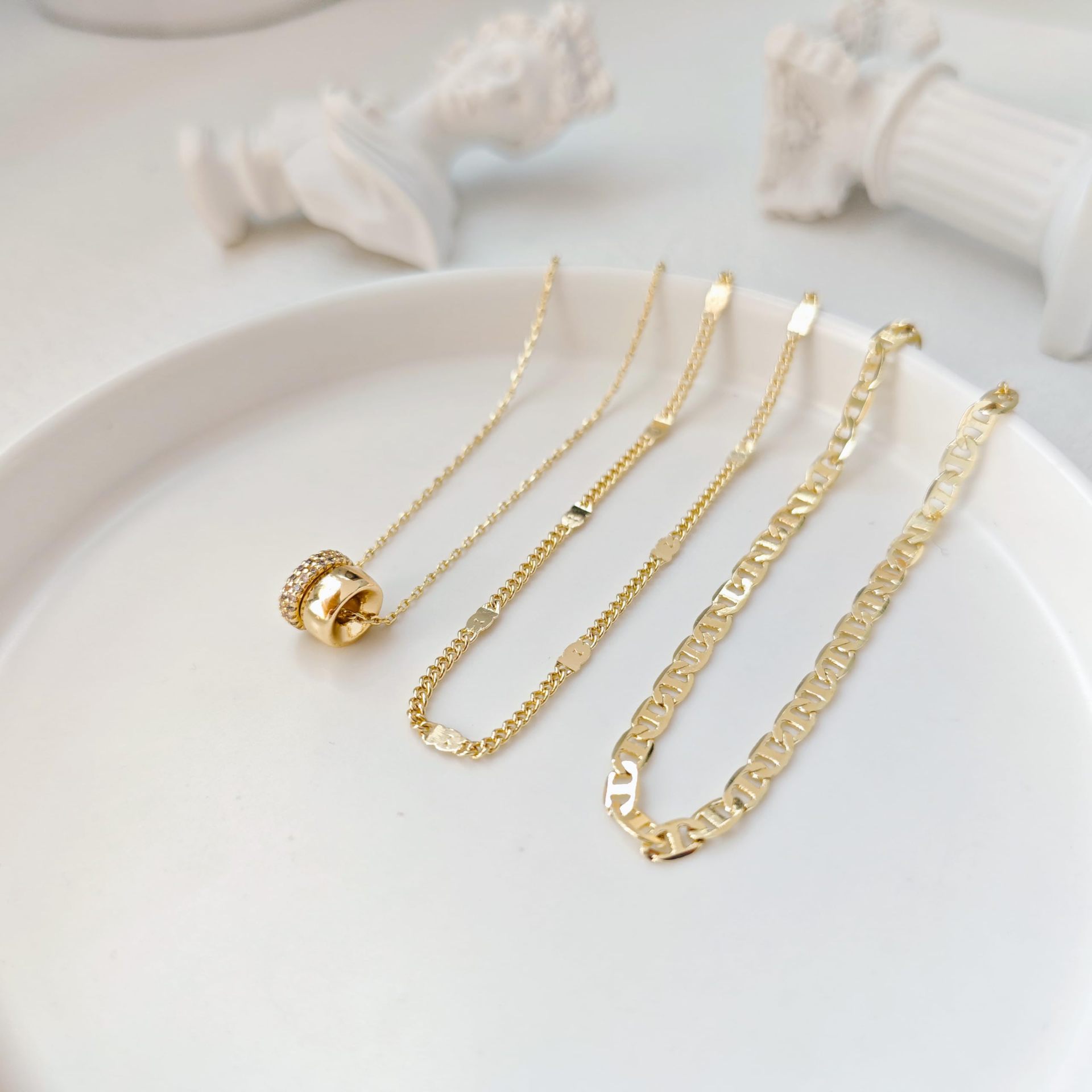 Necklace Zircon-laid Necklace Suit Women