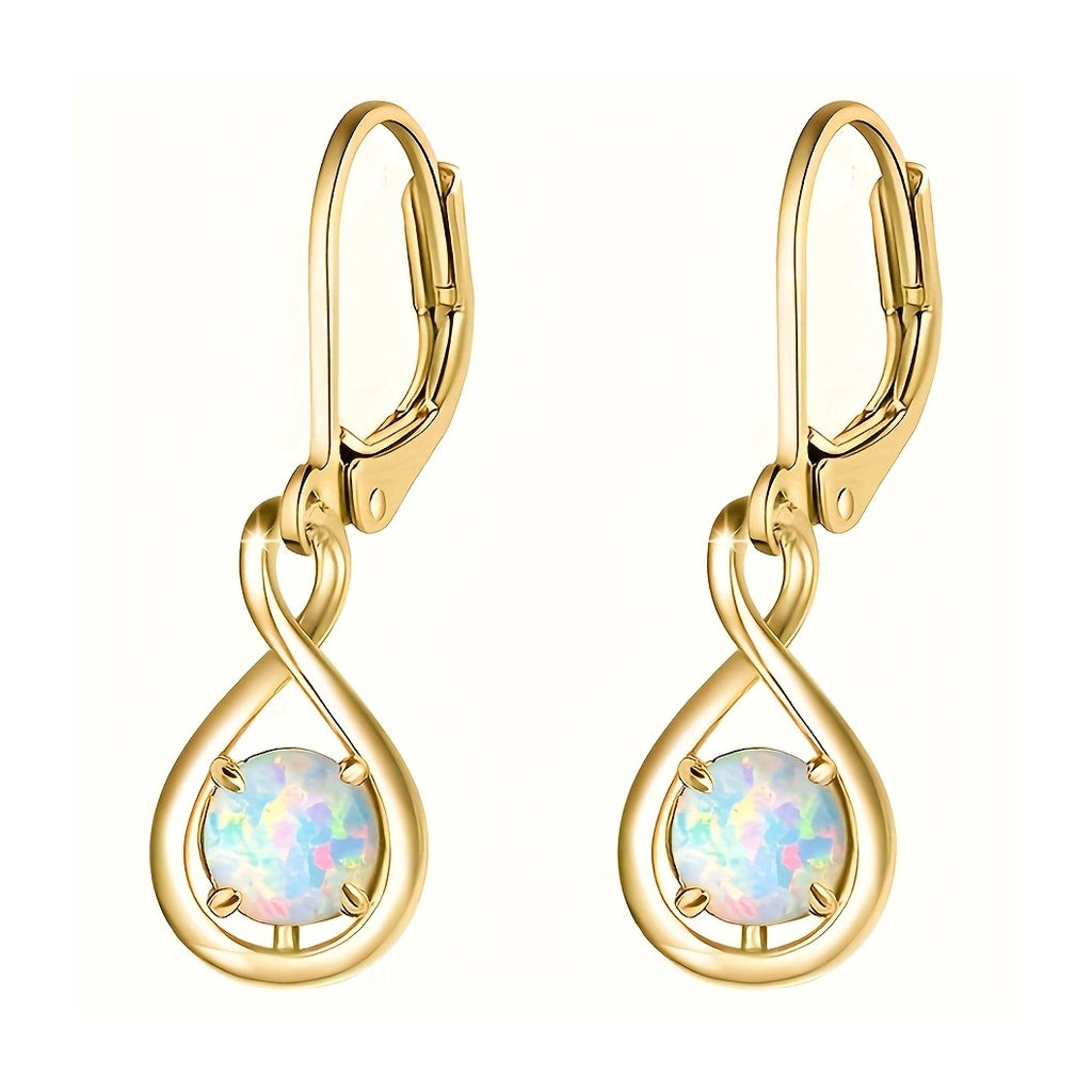 Eight-Character Auspicious Pearl Women's Elegant Earrings