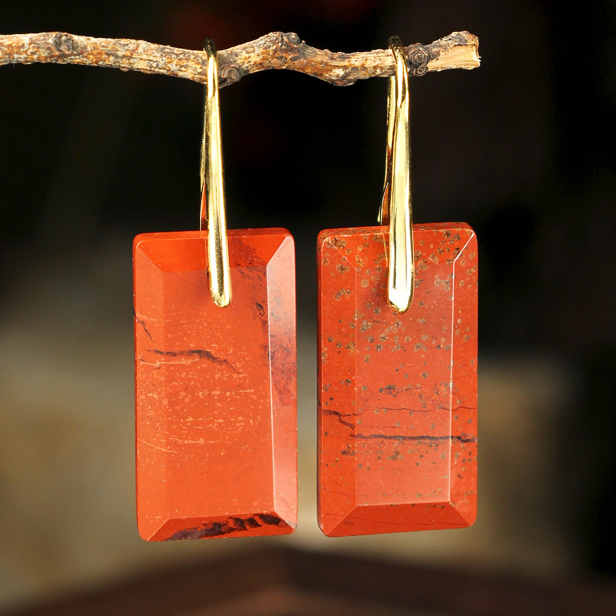 Square-cut Amethyst Earrings For Women