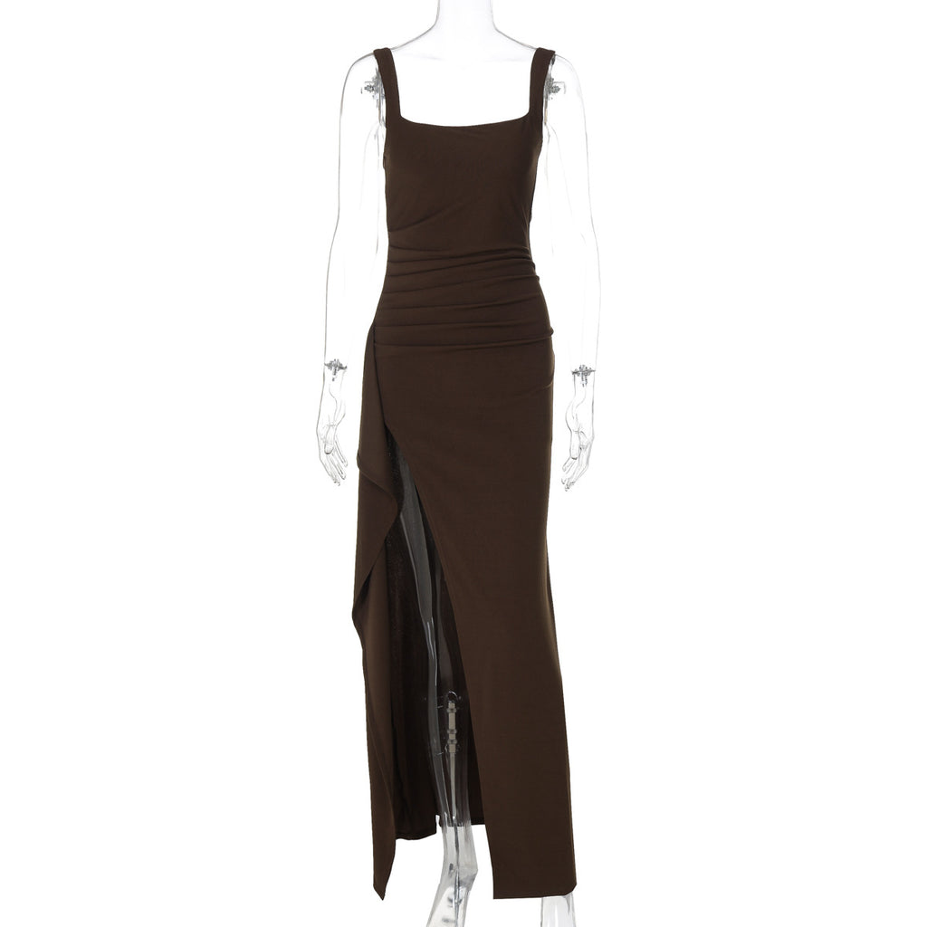 Fashion Personalized Women's Sling High Slit Dress