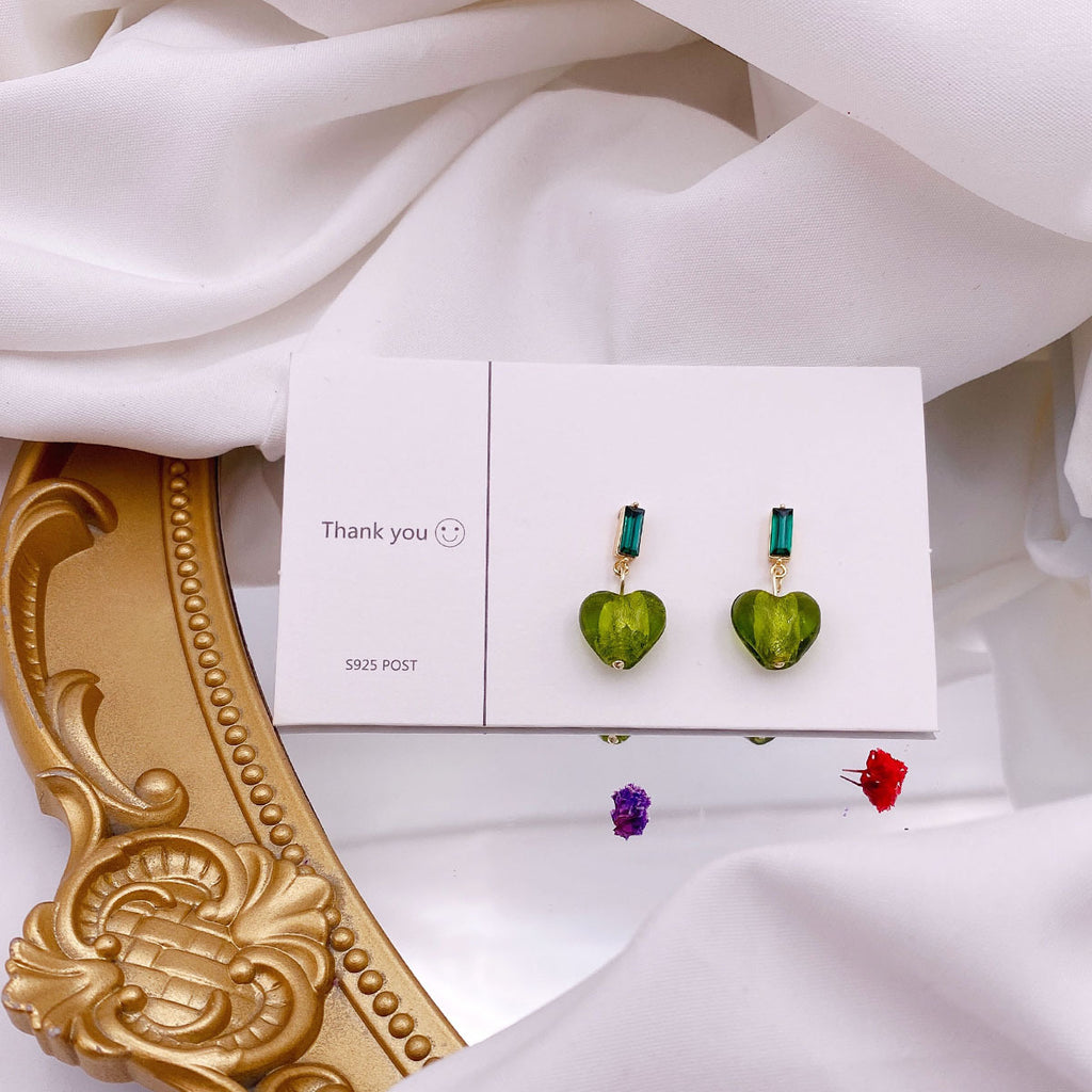 Freshwater Pearl Earrings For Women Unique Design With Green Zircon