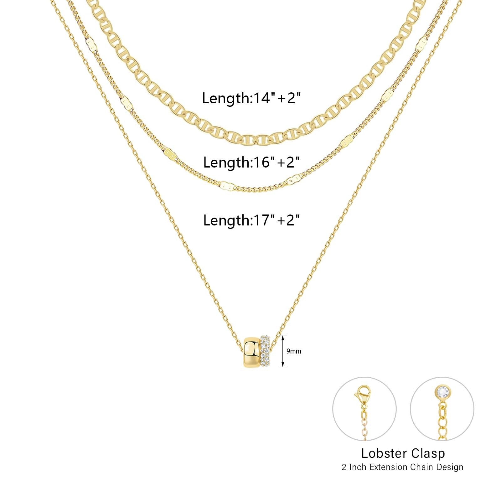 Necklace Zircon-laid Necklace Suit Women