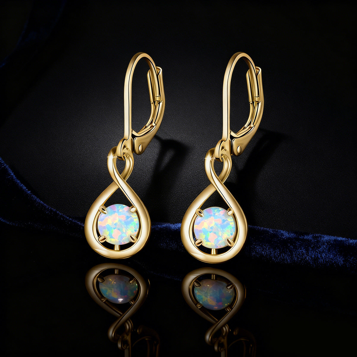 Eight-Character Auspicious Pearl Women's Elegant Earrings